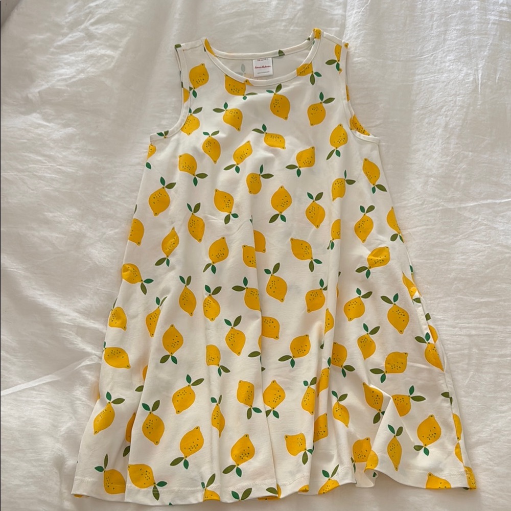 Hanna Andersson Girls Lemon Yellow Dress 8